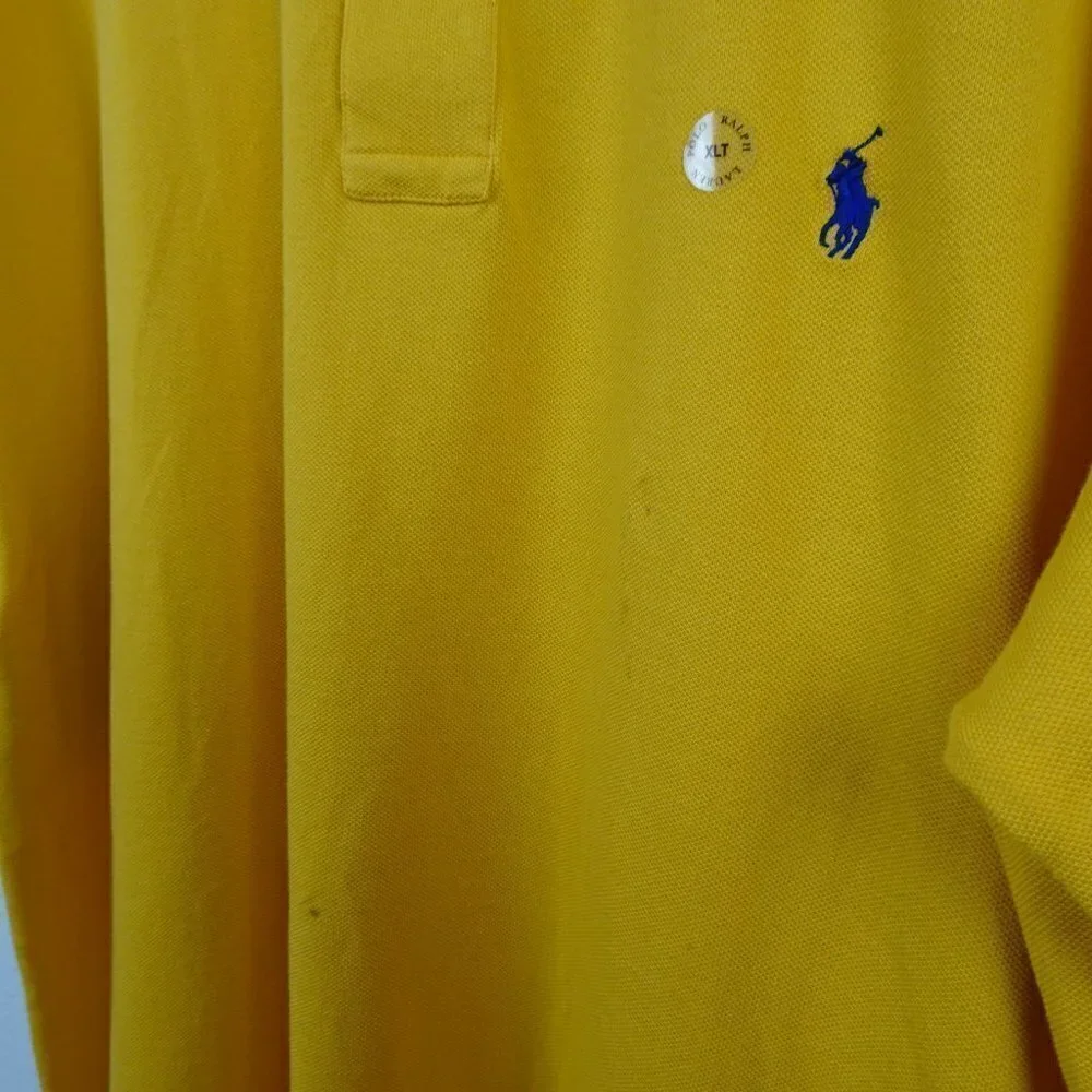 Polo Ralph Lauren Polo Shirt Big Men's Size XLT Yellow Cotton